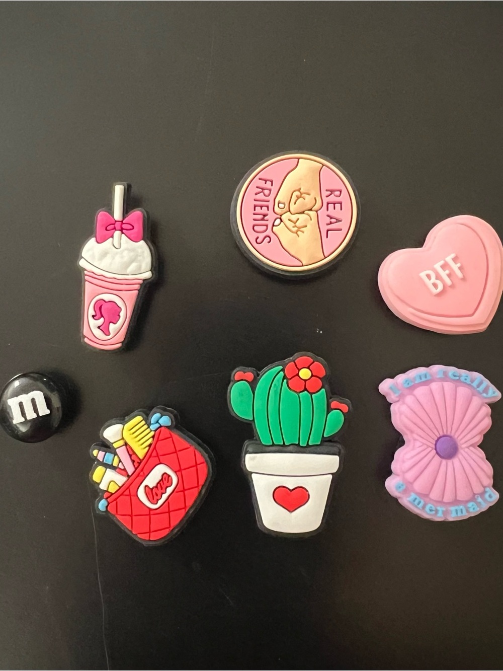 Pink BFF & Friends Croc Charms Cute Shoe Accessories